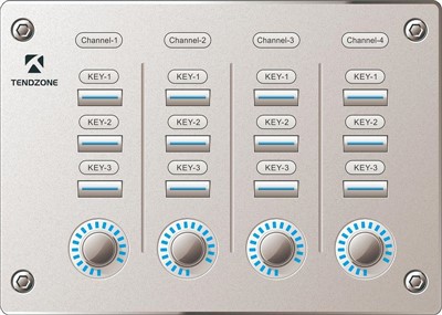 لوحة التحكم مع المقابض والأزرار
